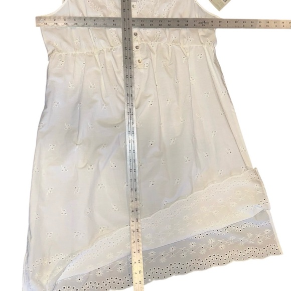 NWT Liz Claiborne Dress White Sleeveless Eyelet Embroidered Cottagecore Size M - Picture 7 of 7